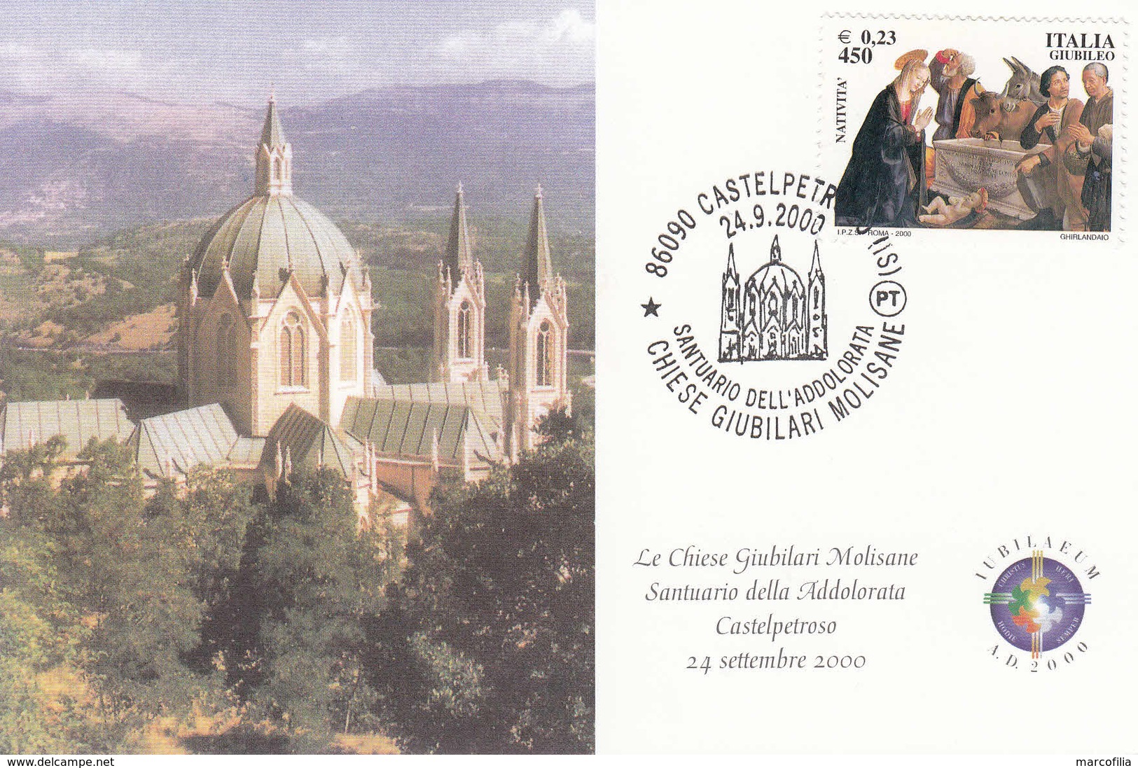 2000 CASTELPETROSO SANTUARIO DELL'ADDOLORATA - Eglises Et Cathédrales
