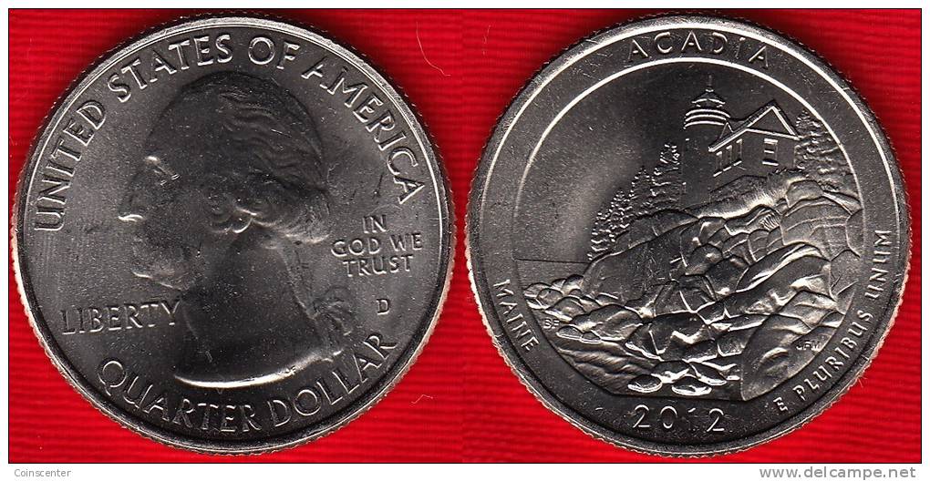 USA Quarter (1/4 Dollar) 2012 D Mint "Acadia" UNC - 2010-...: National Parks