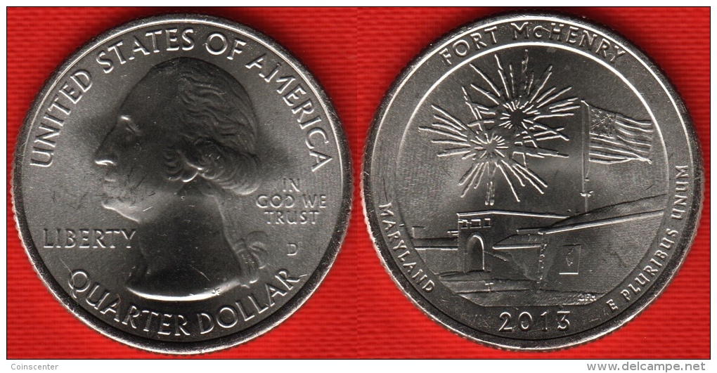 USA Quarter (1/4 Dollar) 2013 D Mint "Fort McHenry" UNC - 2010-...: National Parks