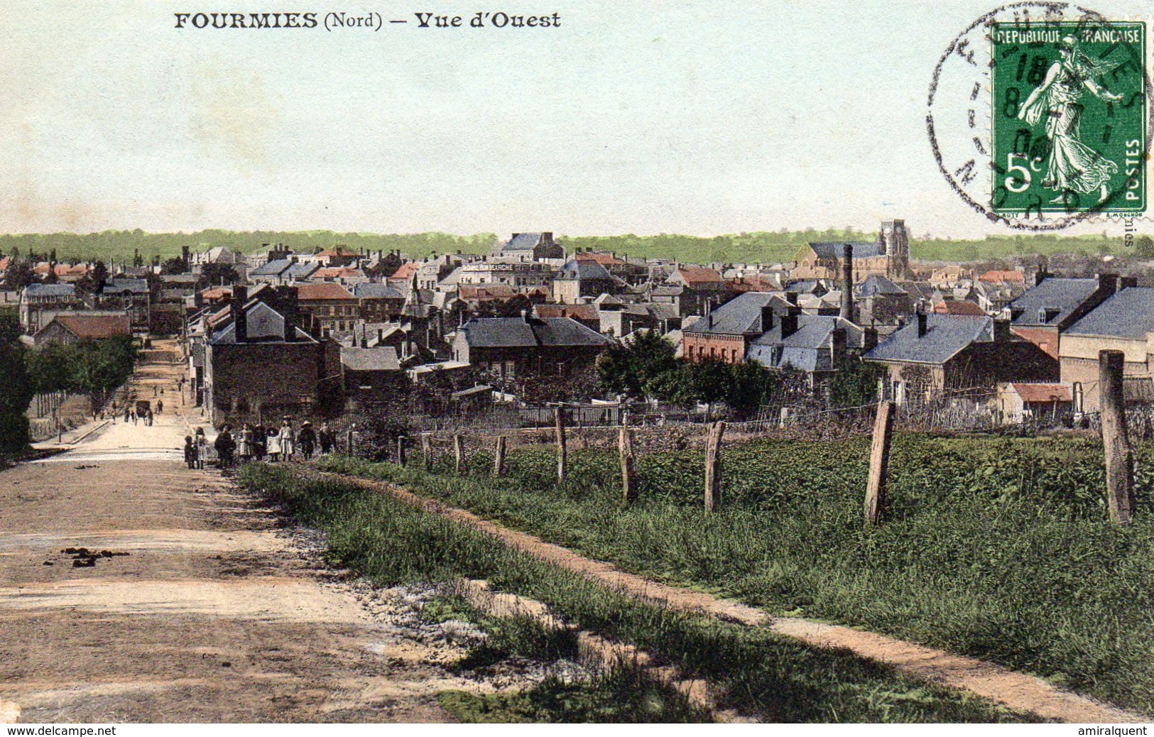 CPA   FOURMIES  VUE D OUEST COLORISEE - Fourmies