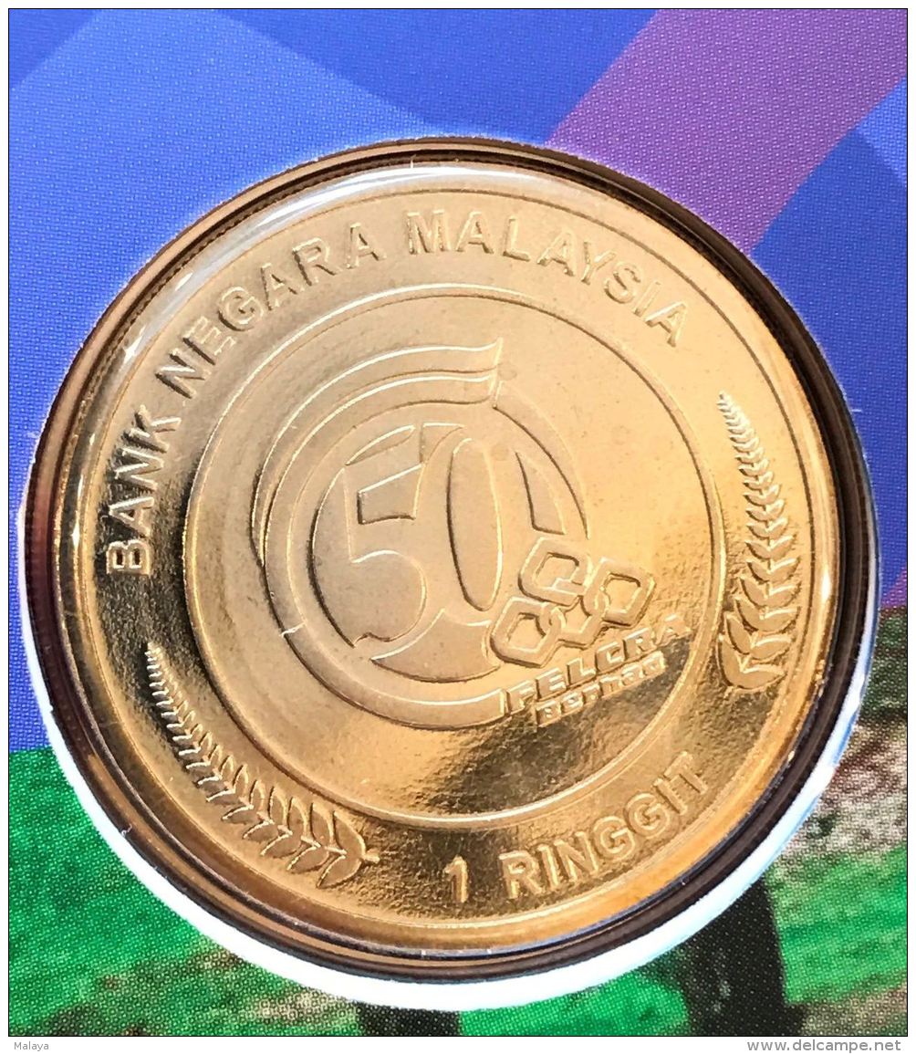 Malaysia 2016 1 Ringgir 50th Felcra Forest Village Golden Jubilee Commemorative Nordic Gold Coin Card BU - Malaysia