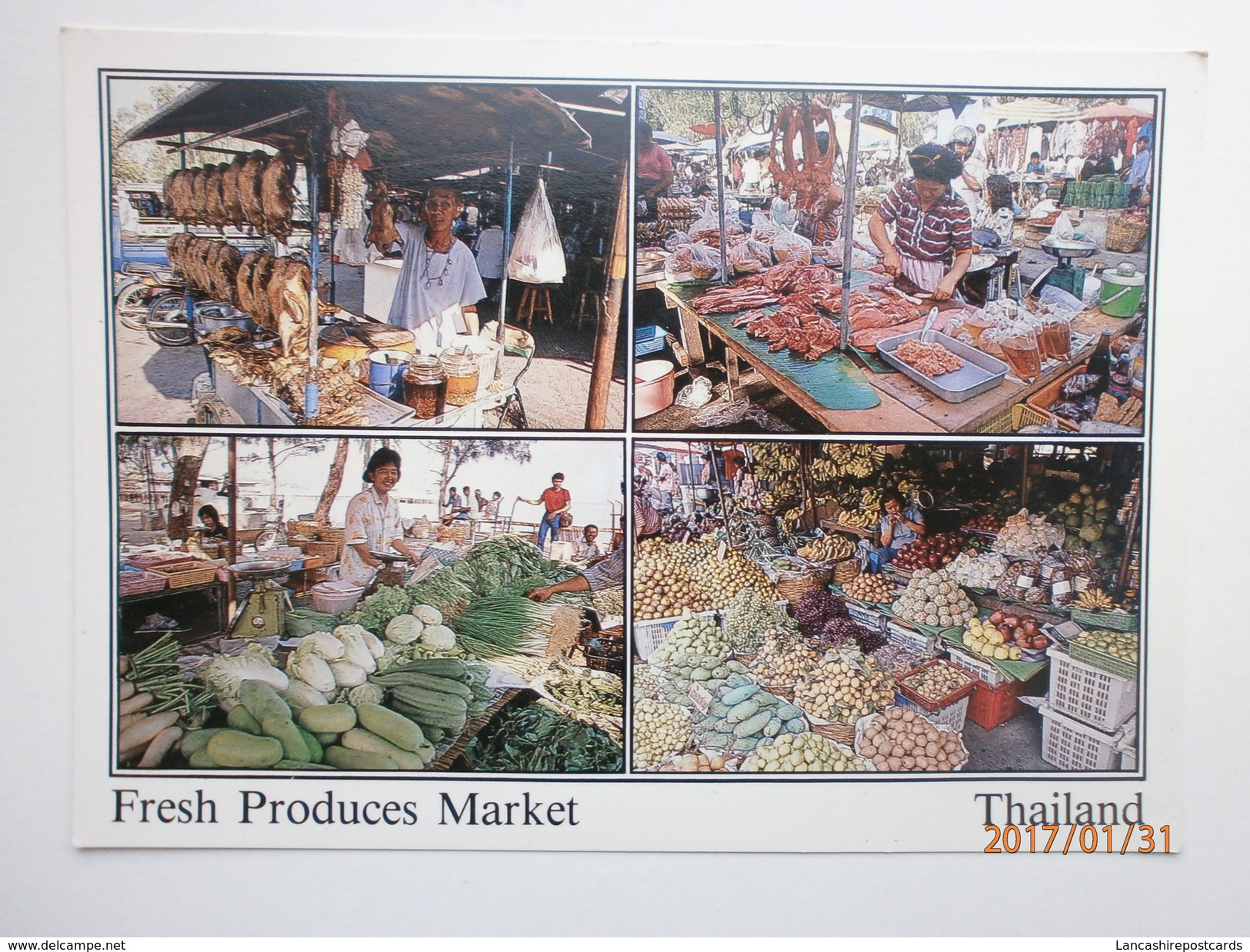 Postcard Fresh Produces Market Thailand Multiview My Ref B2201 - Thailand