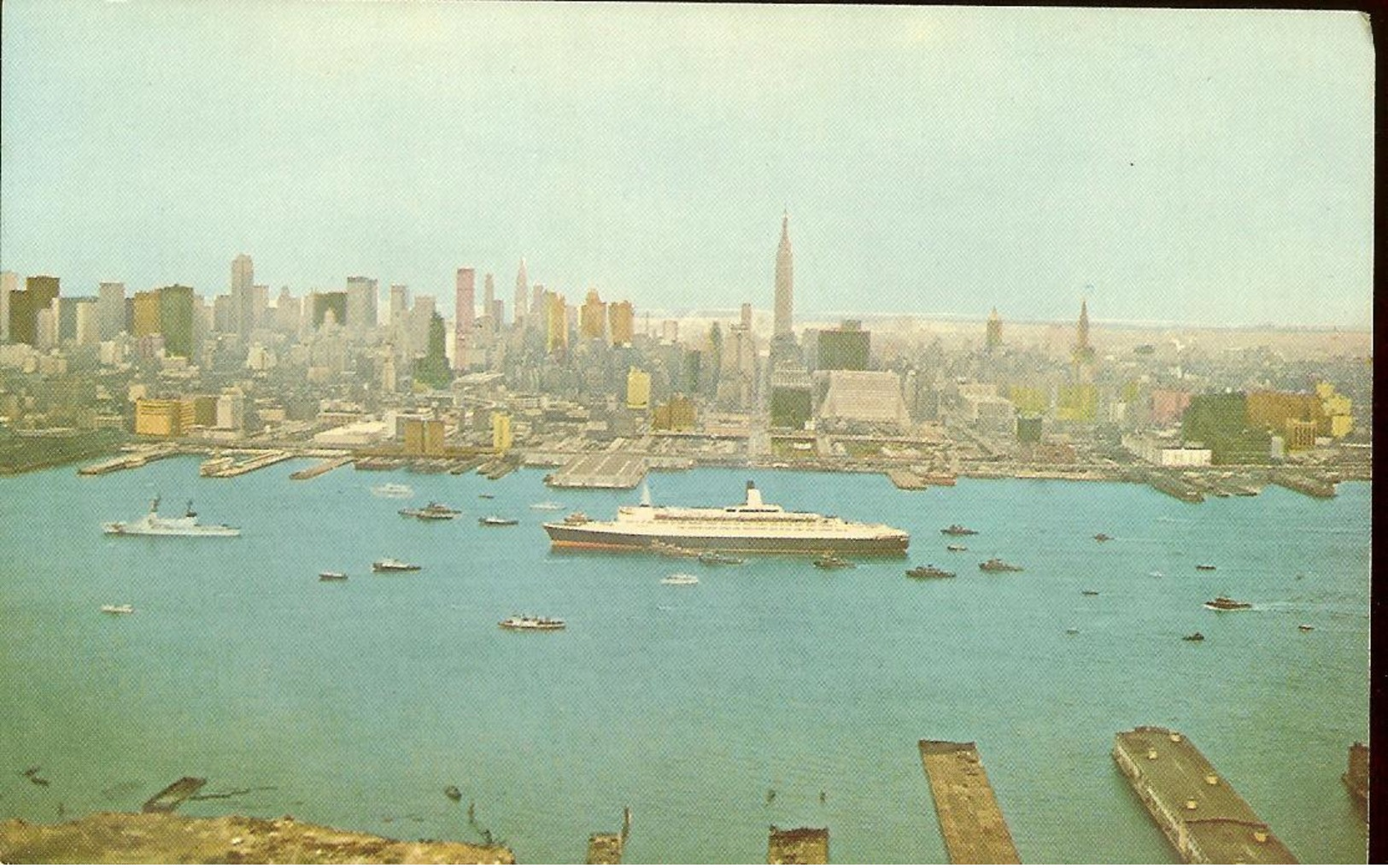 Postcard, USA, New York City Piers, Ship, Boats, Unused - Autres & Non Classés