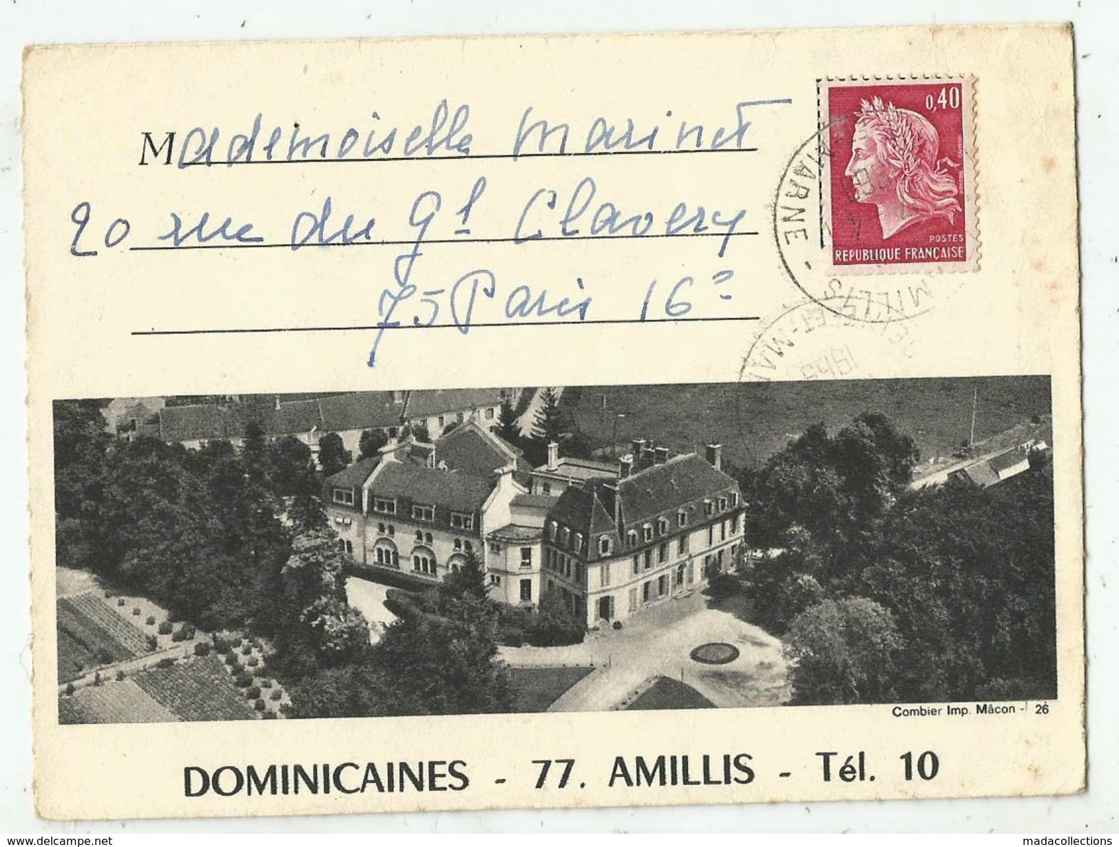 Amillis ( 77 . Seine Et Marne)  Lettre Dominicaines Vers 1969 - Non Classés