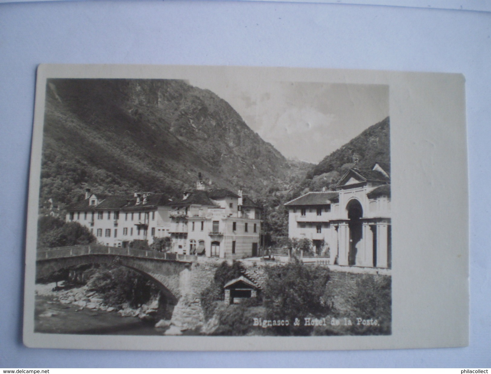 Suisse (TI) Ticino - Bignasco And  Hotel De La Poste (Carte Photo) 19?? - Bignasco