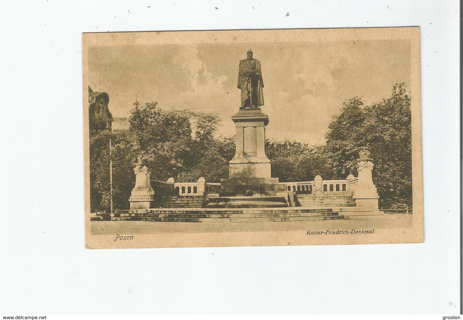 POSEN (POZNAN POLOGNE) 9 KAISER FRIEDRICH DENKMAL  1919 - Polen