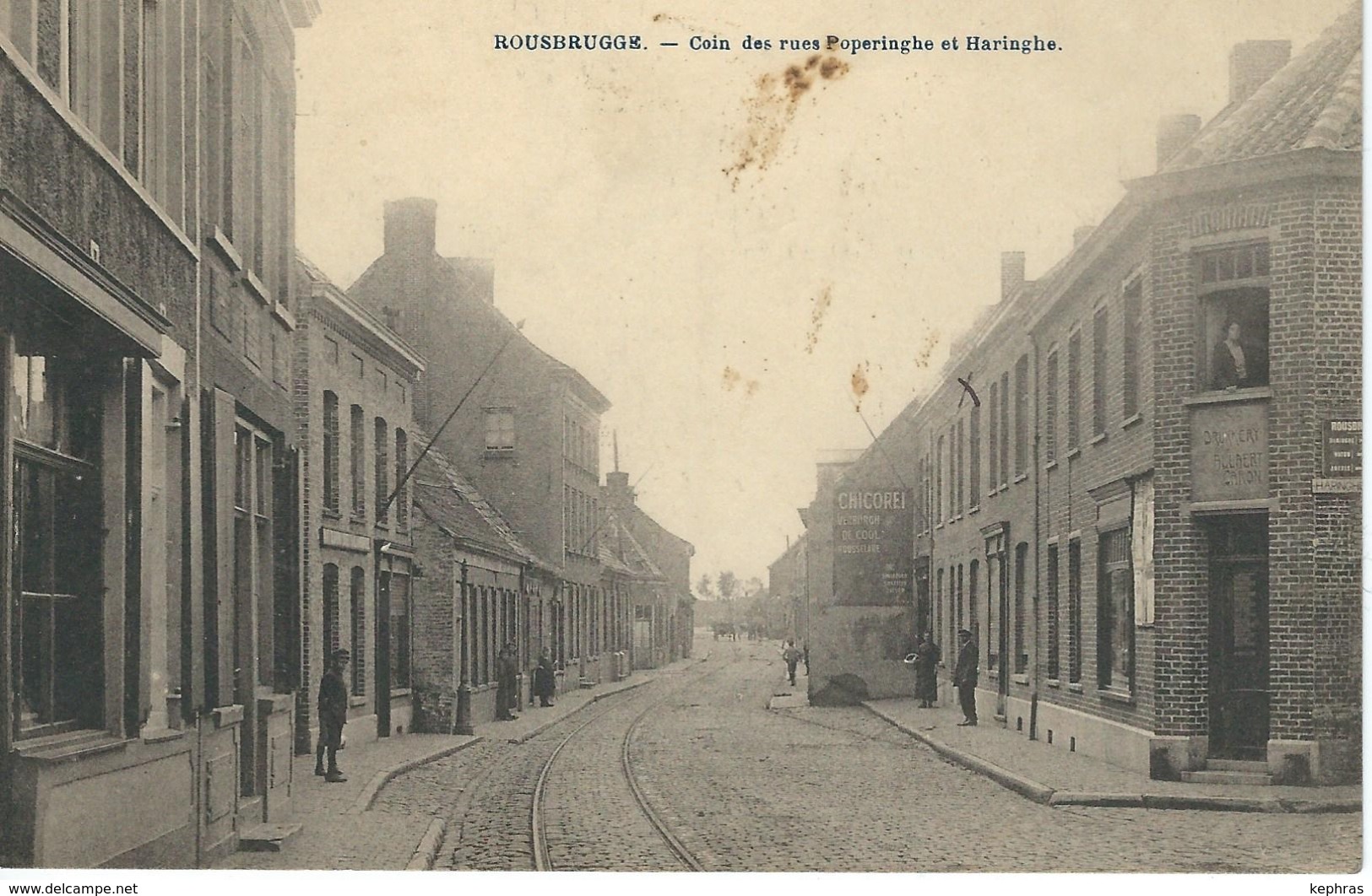 ROUSBRUGGE : Coin Des Rues Poperinghe Et Haringhe - Cachet De La Poste 1921 - Poperinge