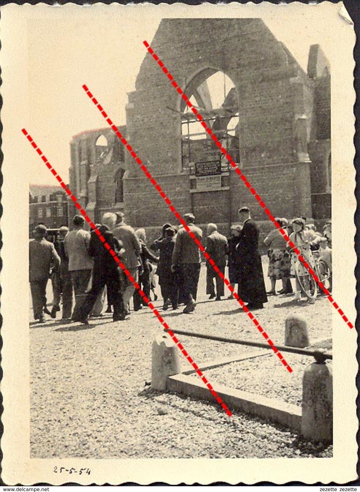 BLEGNY  VISE  Reconstruction De L´église 1953 à 1954, Ghuysen Bourgmestre, Abbé Vranken, 4 Photos RARES (168) - Lieux