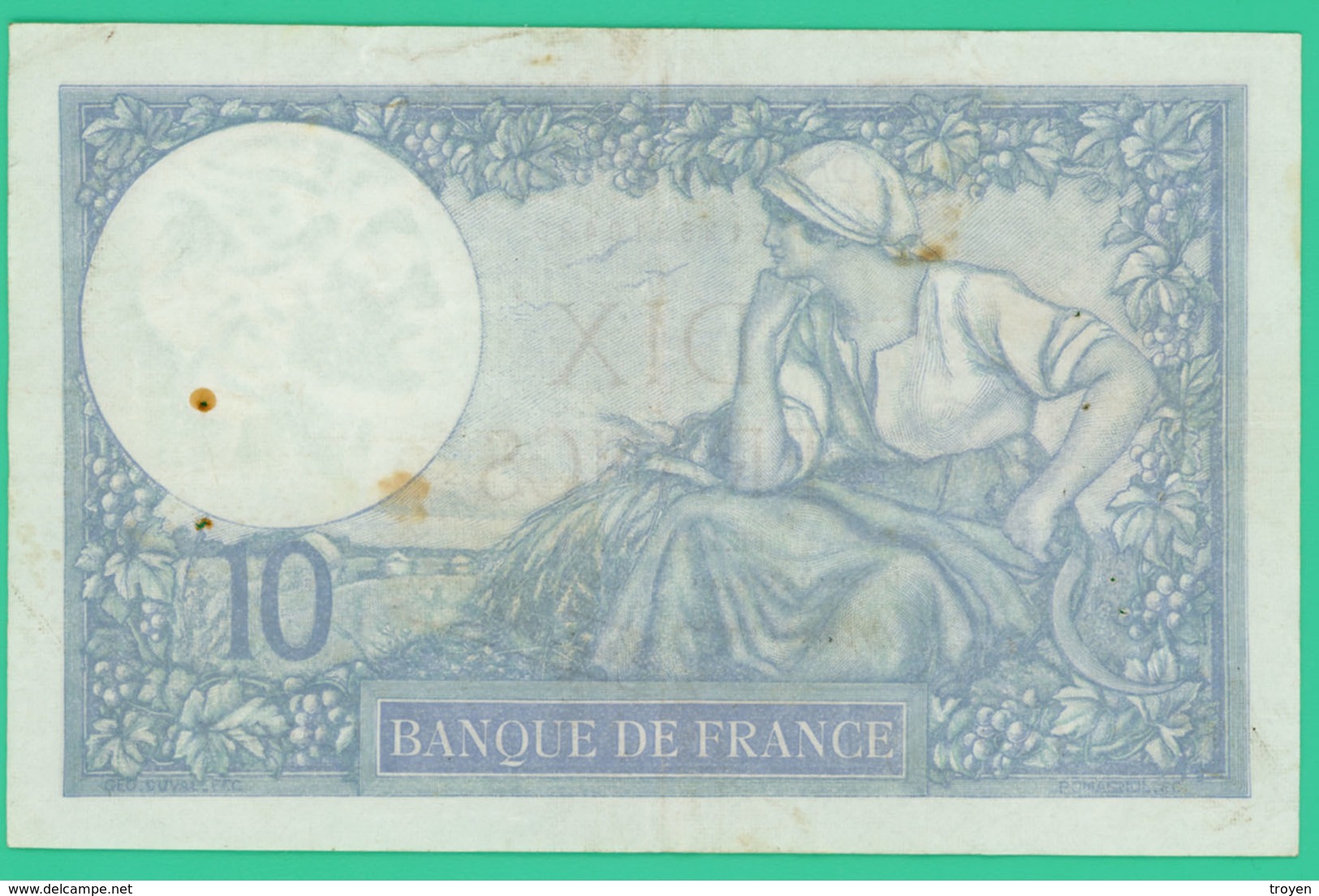 10  Francs - Minerve -  France - N°. L.85037 480 - FR.4=12=1941.FE. - TB+ - - 10 F 1916-1942 ''Minerve''