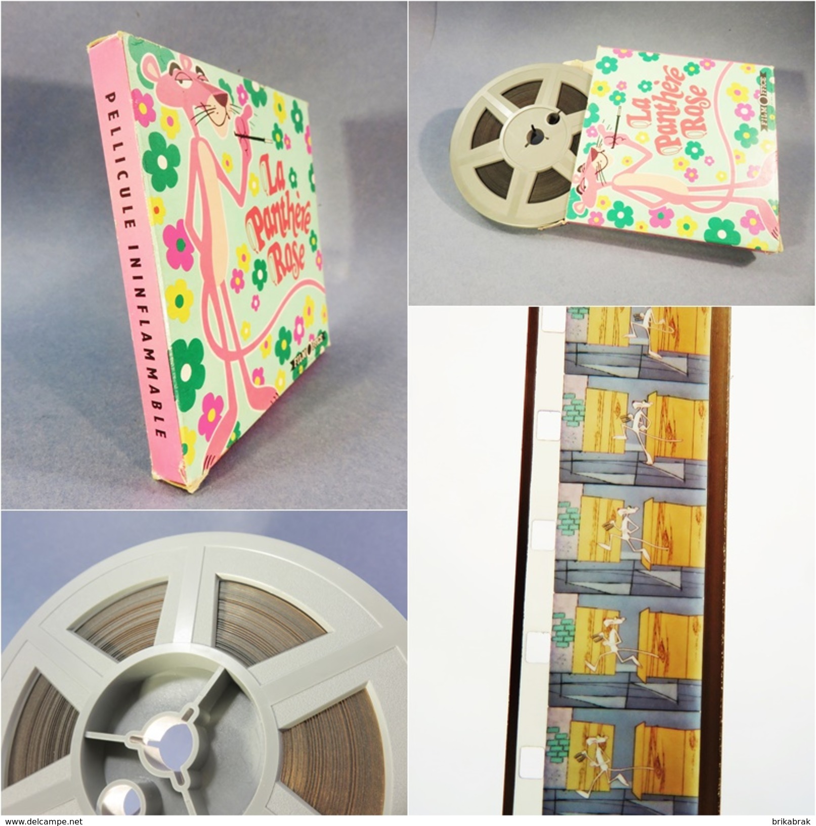 FILM LA PANTHERE ROSE PINK PANTHER + Cinéma Jouet Ancien Projecteur Projection - 35mm -16mm - 9,5+8+S8mm Film Rolls
