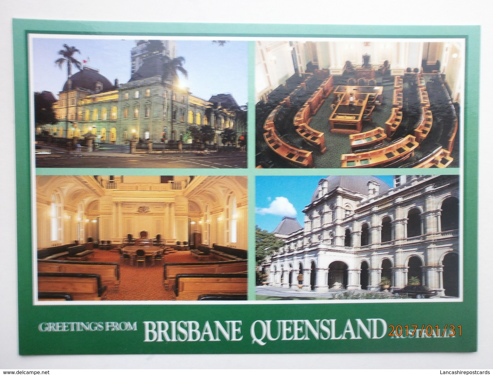 Postcard Greetings From Brisbane Queensland Australia Multiview Parliament House My Ref B2220 - Brisbane