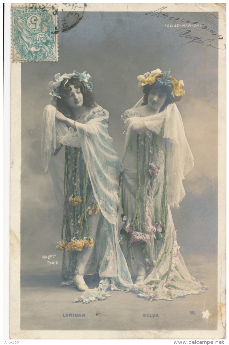CPA Célébrités LARIDAN Et SELVA Des Folies Marigny Danseuses - 1905 - Entertainers