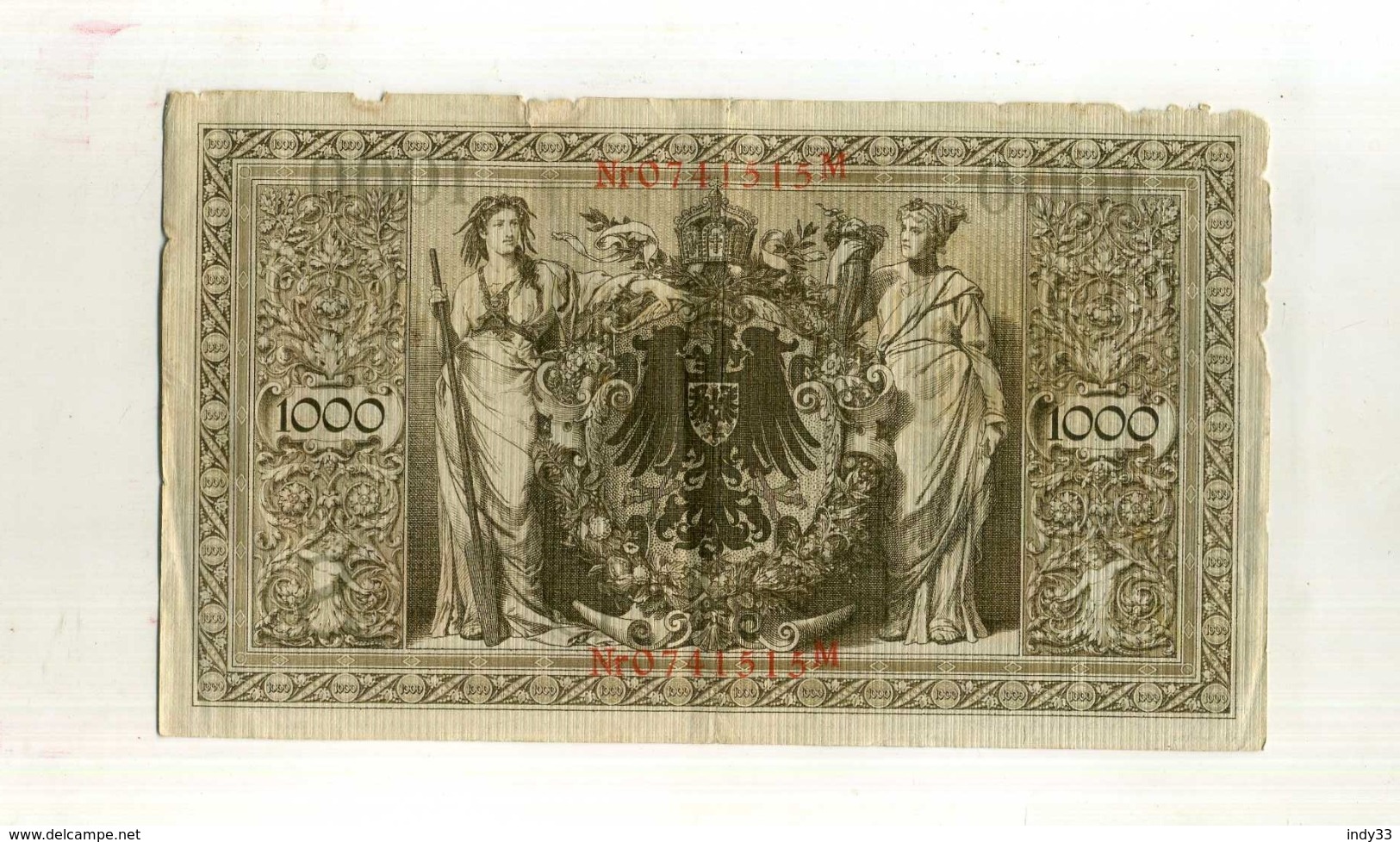 - ALLEMAGNE . BILLET DE  1000 M. 1910 . - 1.000 Mark