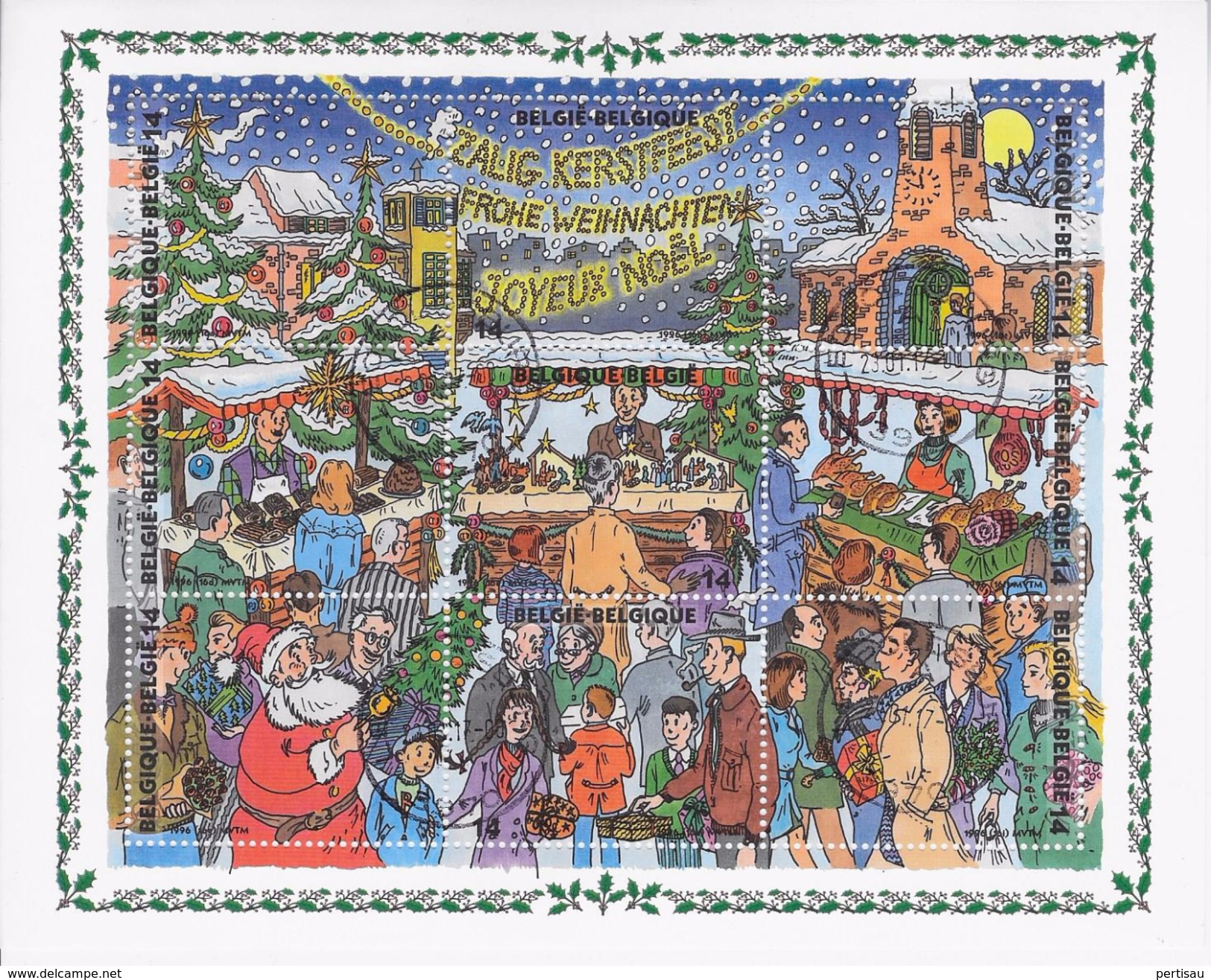 Kerstmis 1996 - Oblitérés