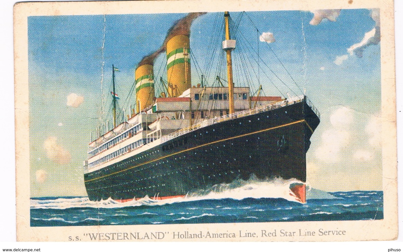 SCH-664   S.S. WESTERLAND ( H.A.L.0 ( Red Star Line Service) - Ferries