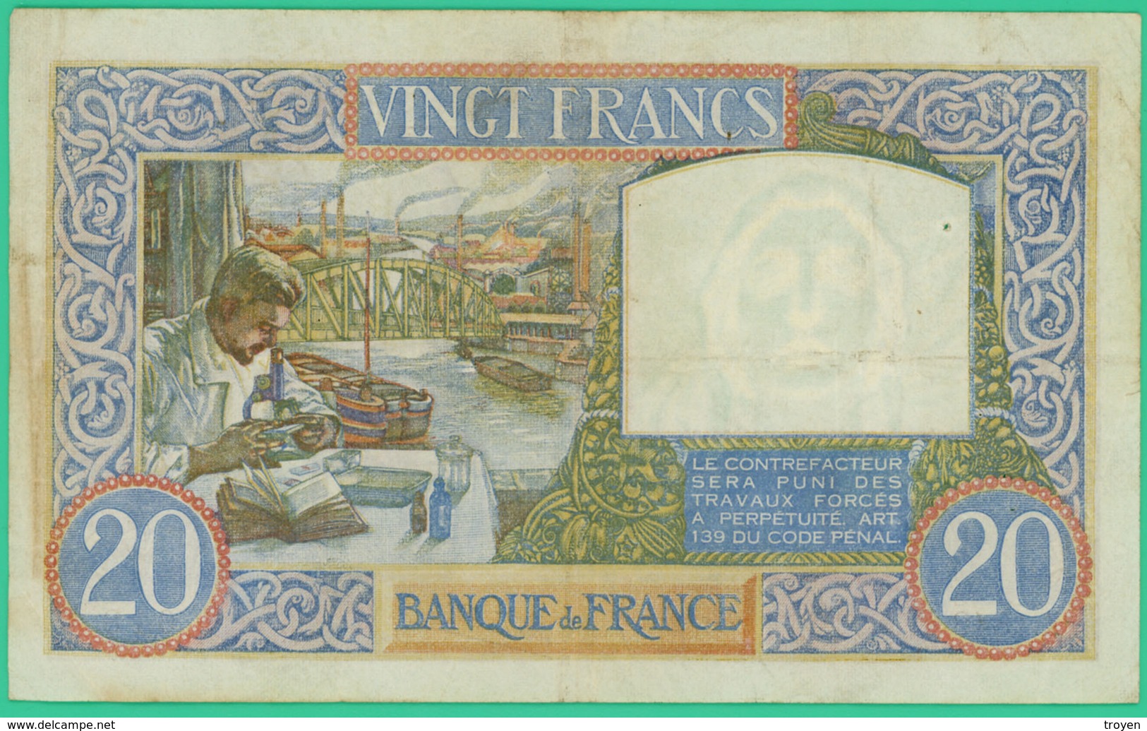 20  Francs - Science Et Travail   -  France - X.1848 618 - CZ.5=12=1940.  - TB+  - - 20 F 1939-1942 ''Science Et Travail''