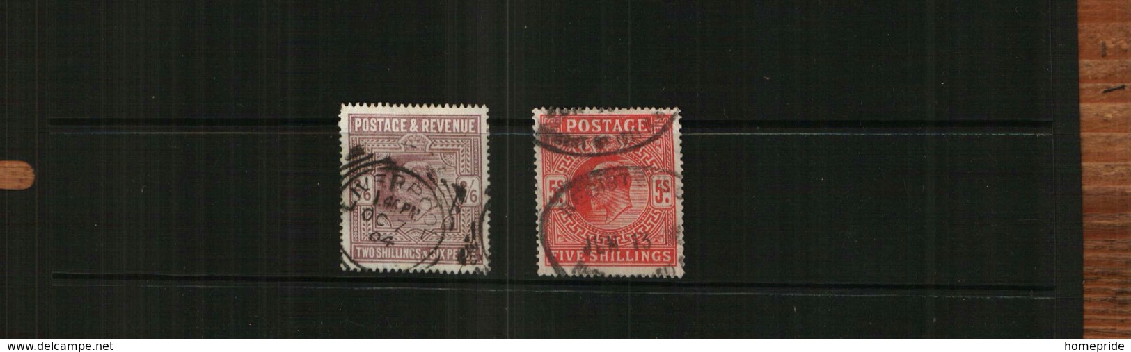 GREAT BRITAIN - KEVII - HIGH VALUES - 2 Stamps - USED - 2/6d And 5/- - Used Stamps