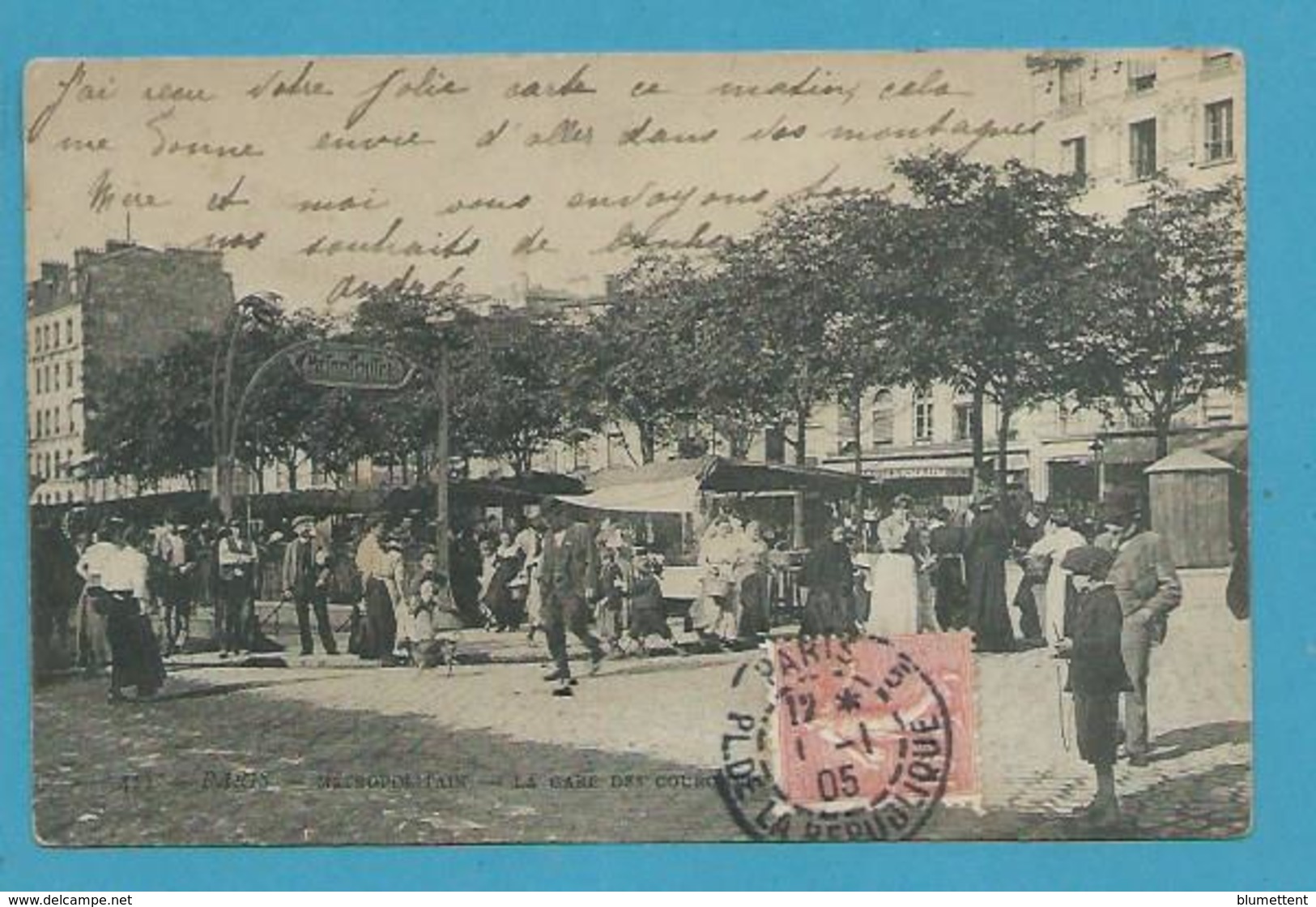 CPA 412 - Marché - Métropolitain Gare Des Couronnes PARIS XXème  - - Distrito: 20