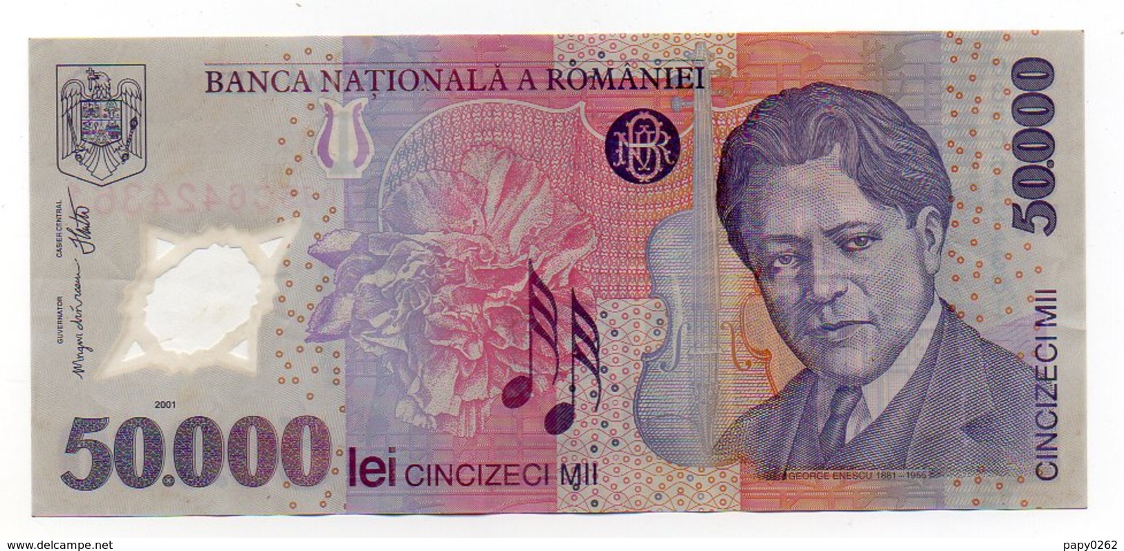 335-1) Roumanie - 1 Billet De 50.000 Lei - Neuf - 2001 - Roumanie