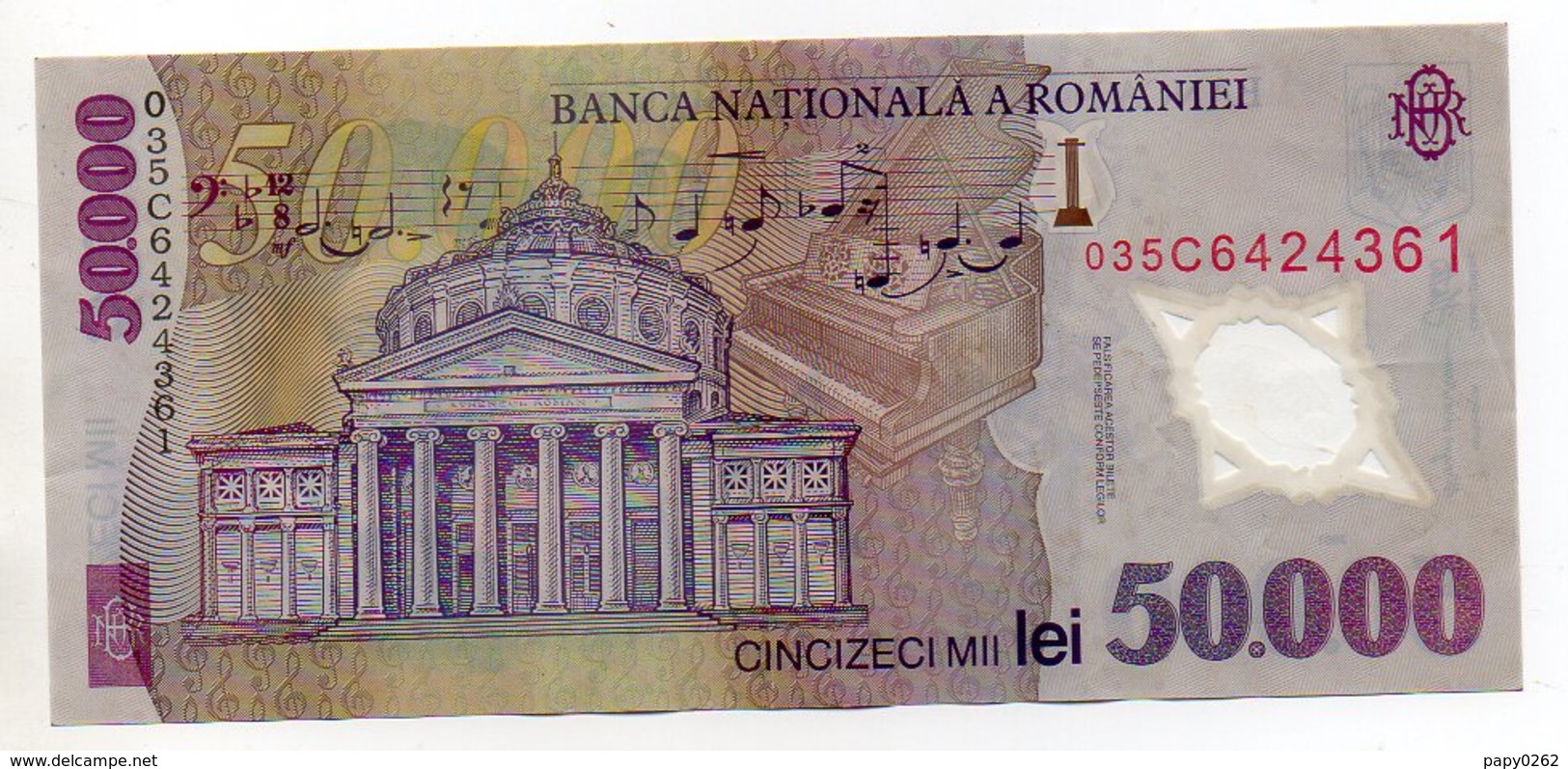 335-1) Roumanie - 1 Billet De 50.000 Lei - Neuf - 2001 - Roumanie