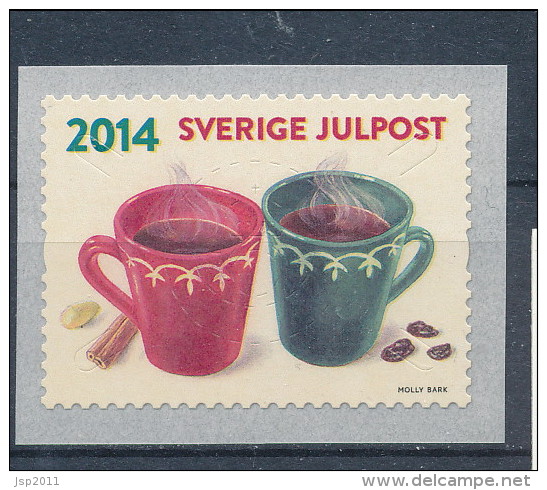 Sweden 2014 Facit #  3027 Christmas. Complete Set OfSingle Coil 6. MNH (**) - Ungebraucht