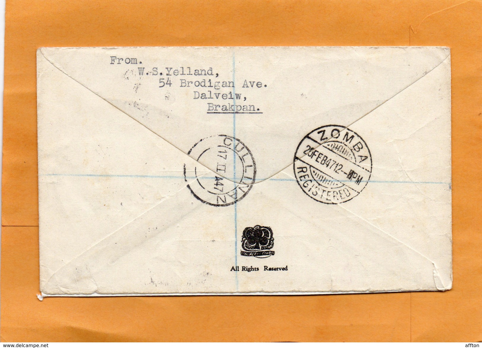 South Africa 1947 FDC Mailed - FDC