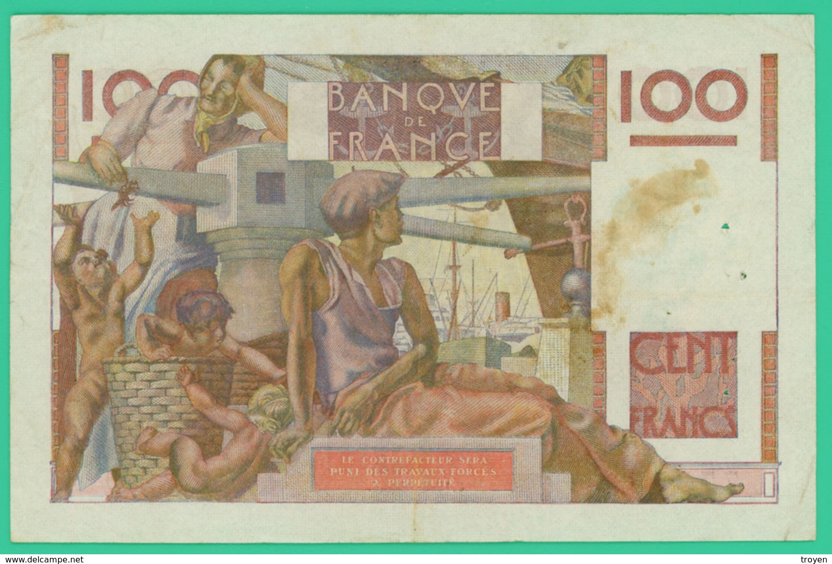 100  Francs - Jeune Paysan  -  France - N°A.229 77355 - C.15=4=1948.C.   -  TB+- - 100 F 1945-1954 ''Jeune Paysan''