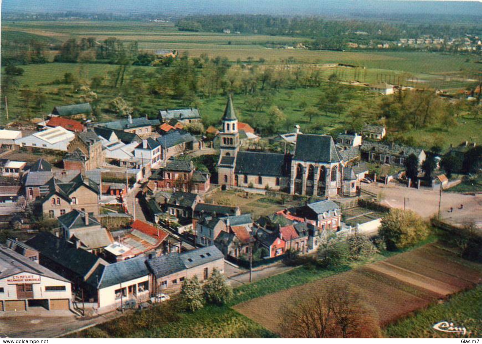 CPSM - FRIVILLE-ESCARBOTIN (80) - Vue Aérienne Du Bourg En 1978 - Friville Escarbotin