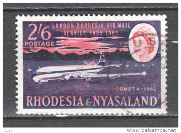 Rhodesia &amp; Nyasaland 1962 Mi 44 AIRPLANE - Rhodesien & Nyasaland (1954-1963)