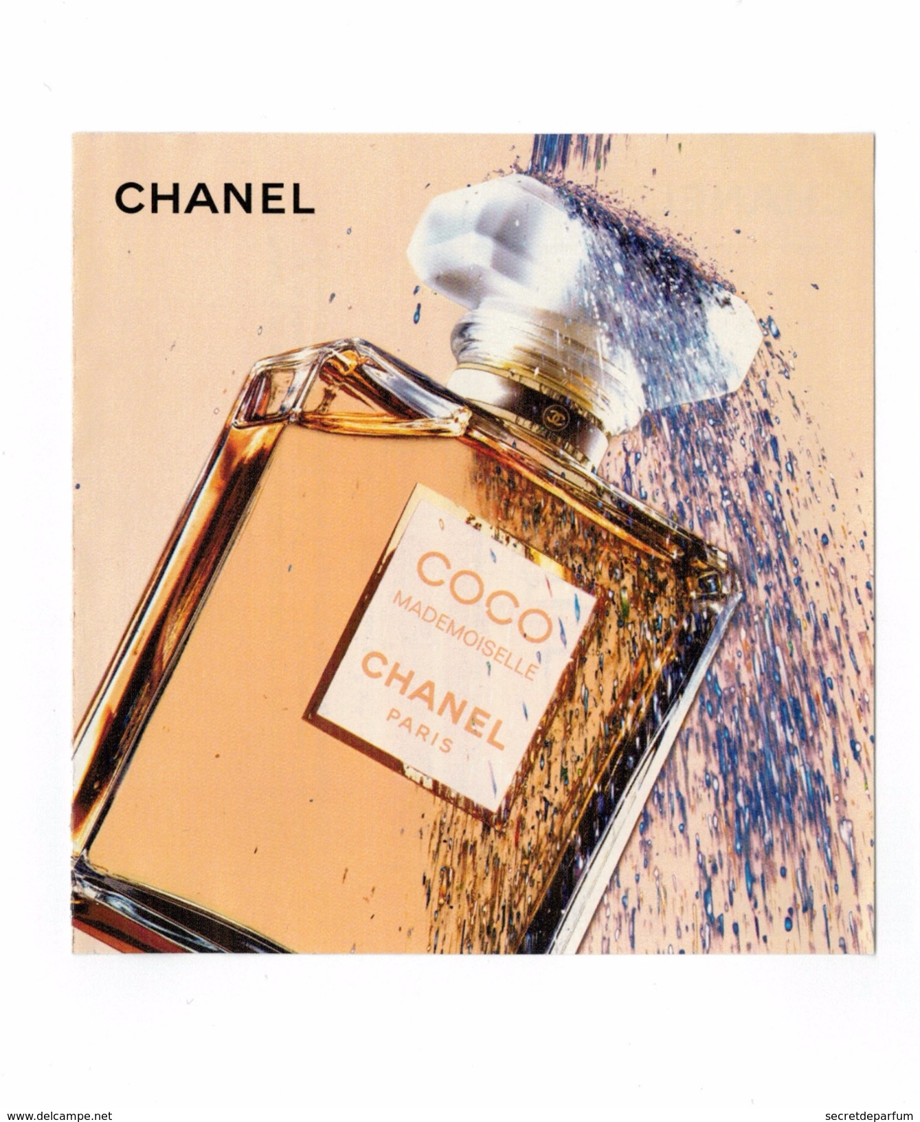 Cartes Parfumées Carte CHANEL COCO MADEMOISELLE De CHANEL A RABAT  RECTO VERSO AMÉRICAINE N°2 - Modernes (à Partir De 1961)