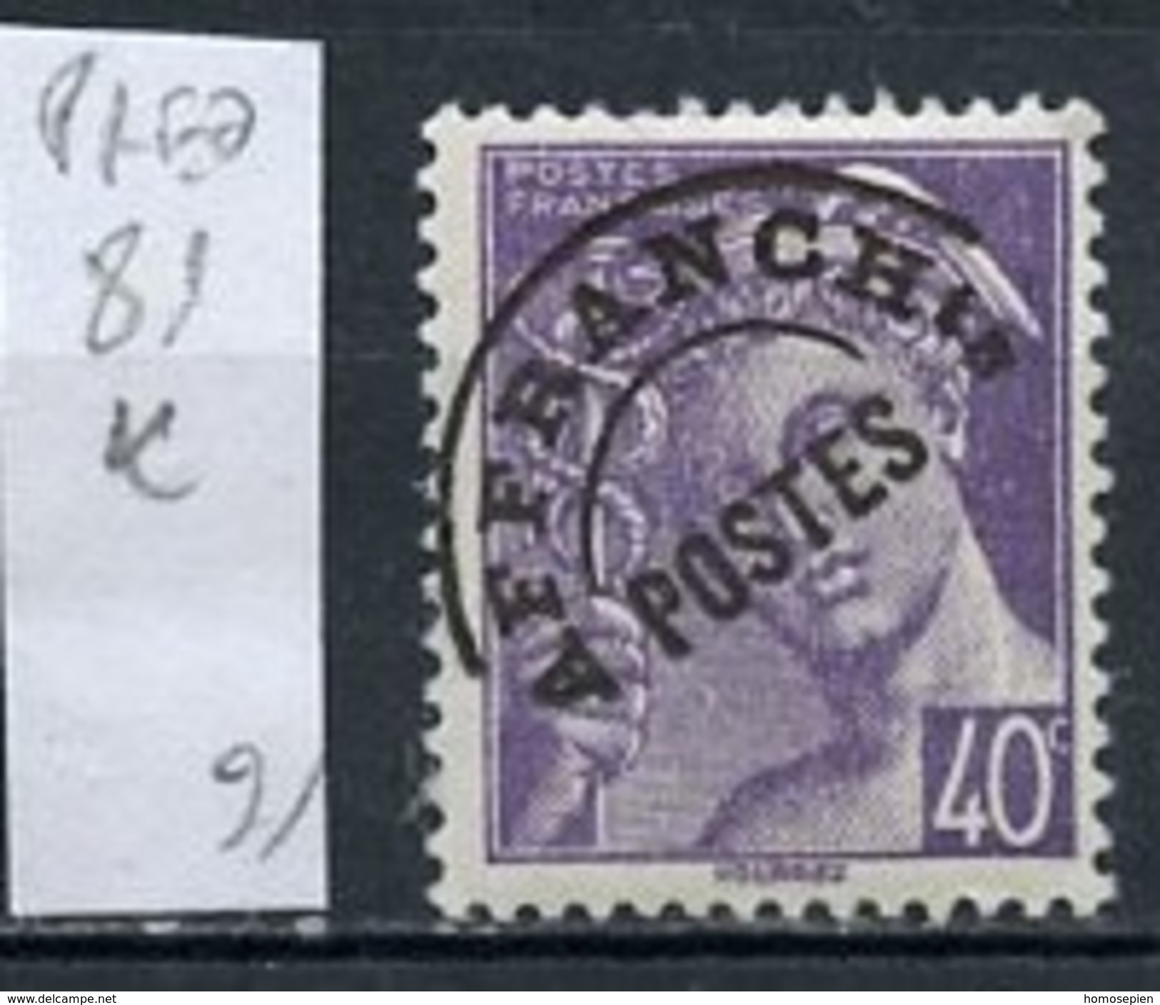 France Préoblitéré 1922-47 N°81 - 1893-1947