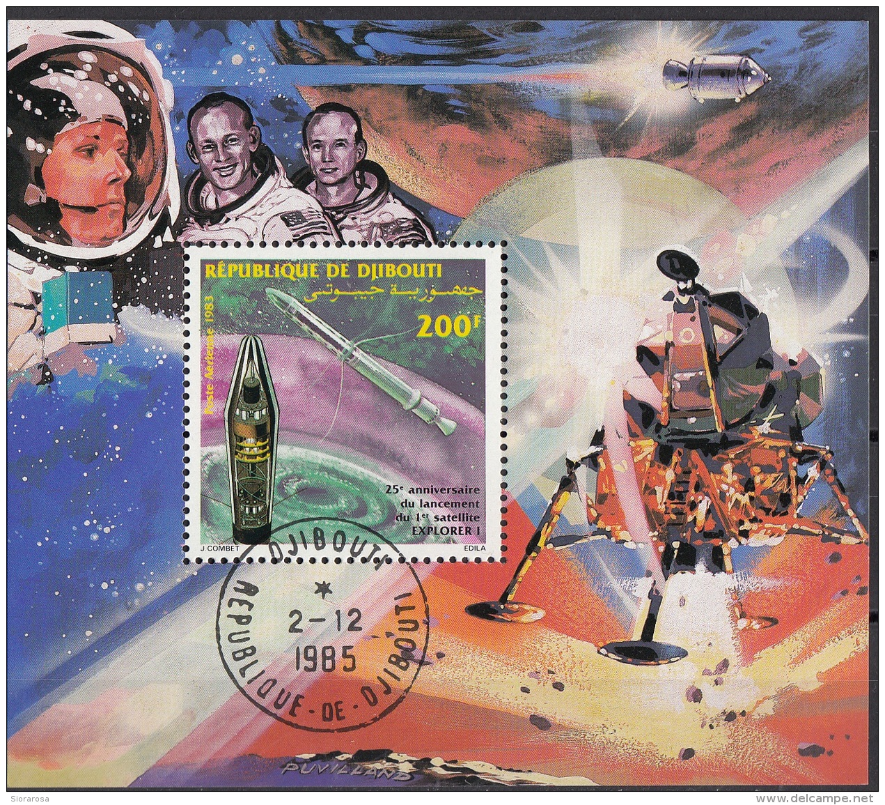 C189 Djibouti 1983 Sonde Spaziali EXPLORER I  Spazio Space - Africa