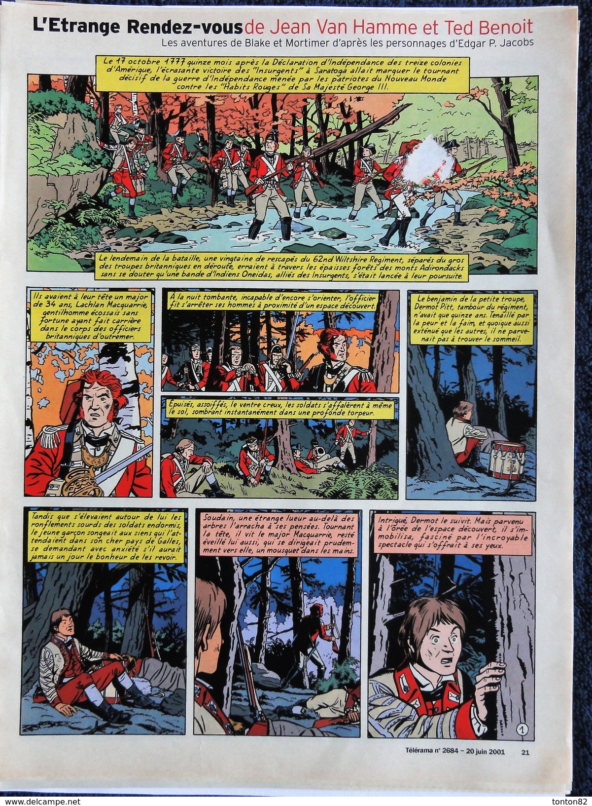 Jean Van Hamme / Ted Benoit- Les Aventures De Blake Et Mortimer - L'étrange Rendez-vous -Supplément Au Magazine Télérama - Blake Et Mortimer