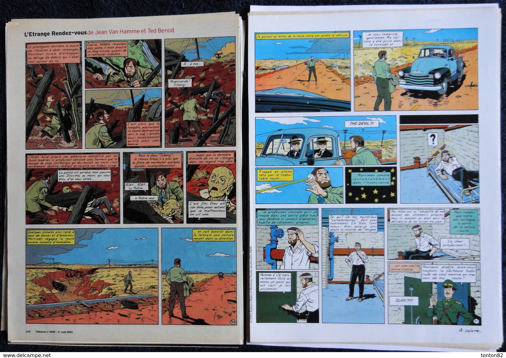 Jean Van Hamme / Ted Benoit- Les Aventures De Blake Et Mortimer - L'étrange Rendez-vous -Supplément Au Magazine Télérama - Blake Et Mortimer