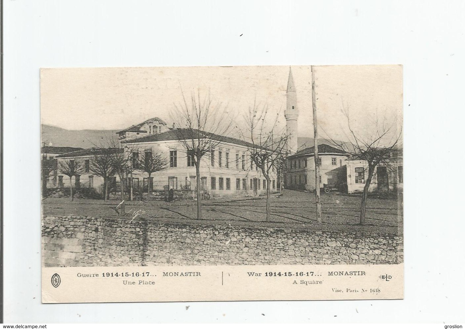 MONASTIR (BITOLA MACEDOINE) GUERRE 1914 15 16 17 UNE PLACE - Macédoine Du Nord