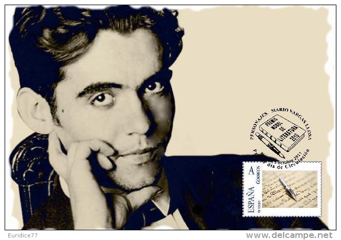 Spain 2013 - The Best Writers Of The History Collection  - Federico Garcia Lorca Maxicard - Nobel Prize Laureates