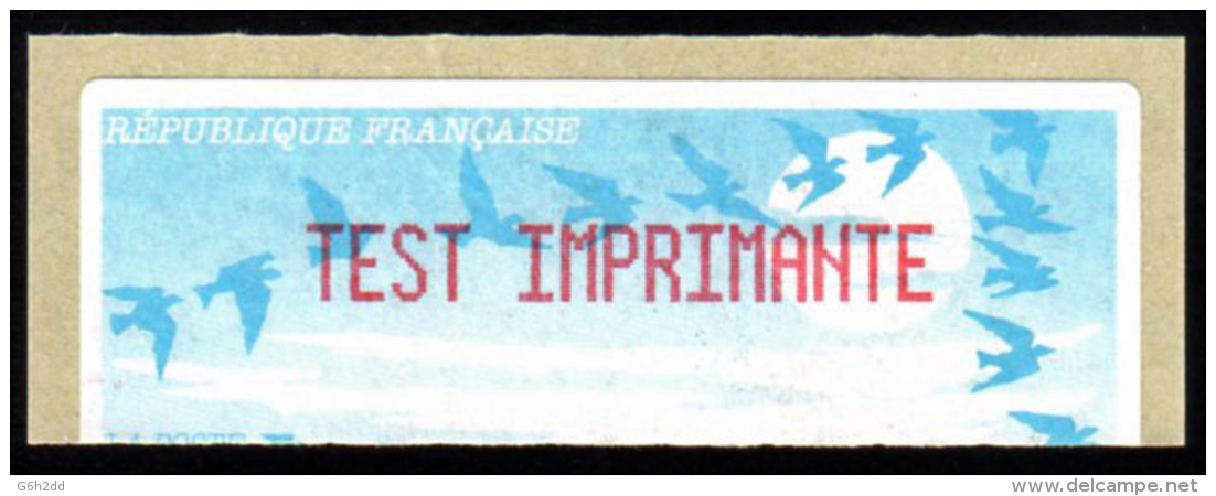 ATM-186- Vignette De Distributeur Type Envol D'oiseaux - 1990 Type « Oiseaux De Jubert »