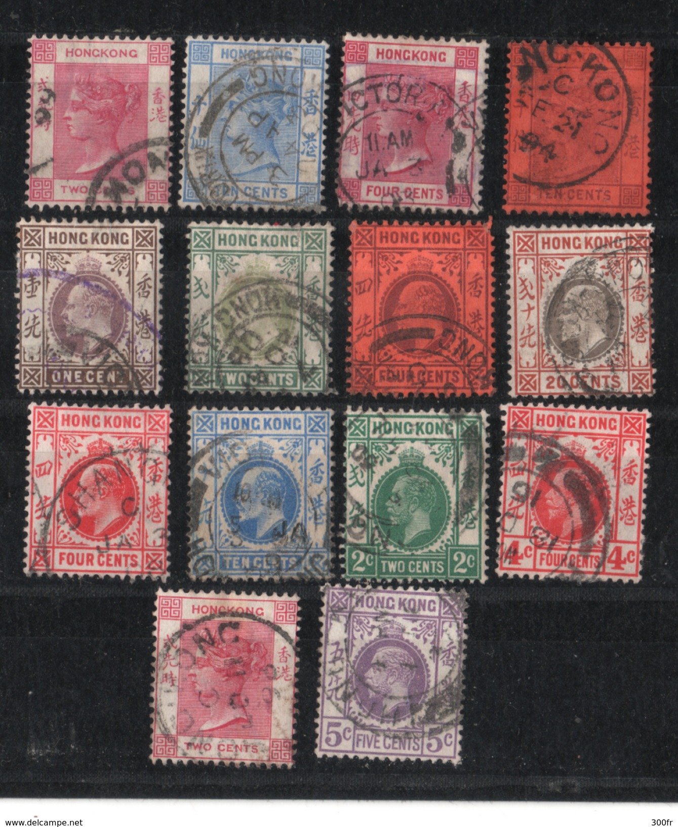 HONG KONG EX COLONIE BRITANIQUE LOTS TIMBRES OBLITERES - Collections, Lots & Series