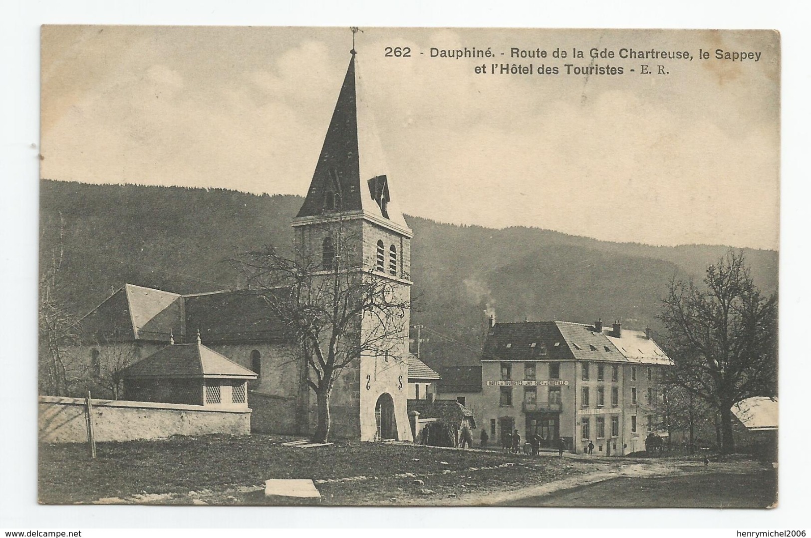 Isère - 38 - Le Sappey Route De La Grande Chartreuse Et L'hotel Des Touristes 1915 - Chartreuse