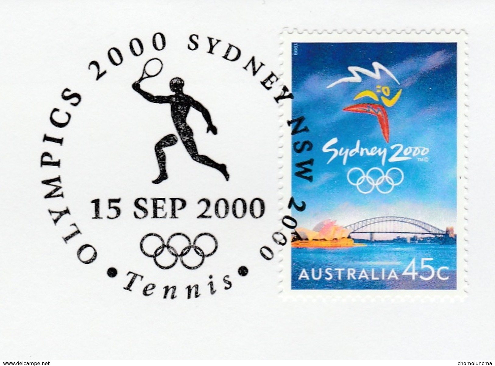 Sydney 2000 Official Cover Jeux Olympiques Olympics Games Olympische Tennis With Similar Stamps And Handstamp Olympics - Sommer 2000: Sydney
