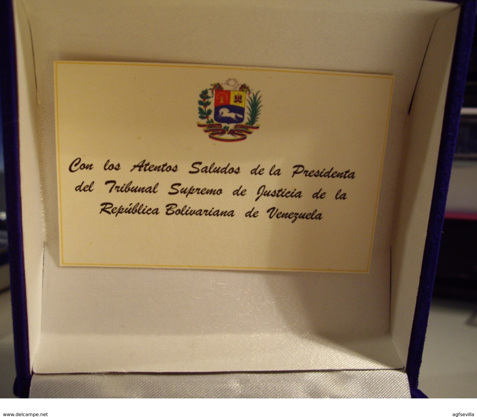 VENEZUELA. MEDALLA DEL TRIBUNAL SUPREMO DE JUSTICIA. 1.987. CON ESTUCHE ORIGINAL - Profesionales / De Sociedad