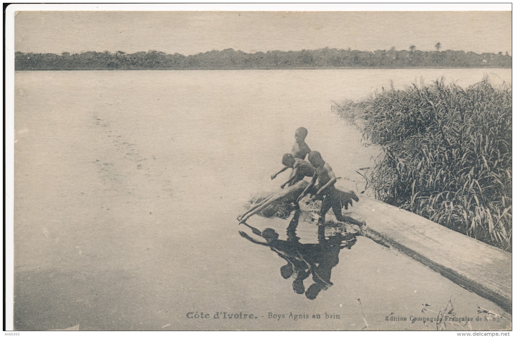 CPA COTE D'IVOIRE Boys Agnis Au Bain - Côte-d'Ivoire