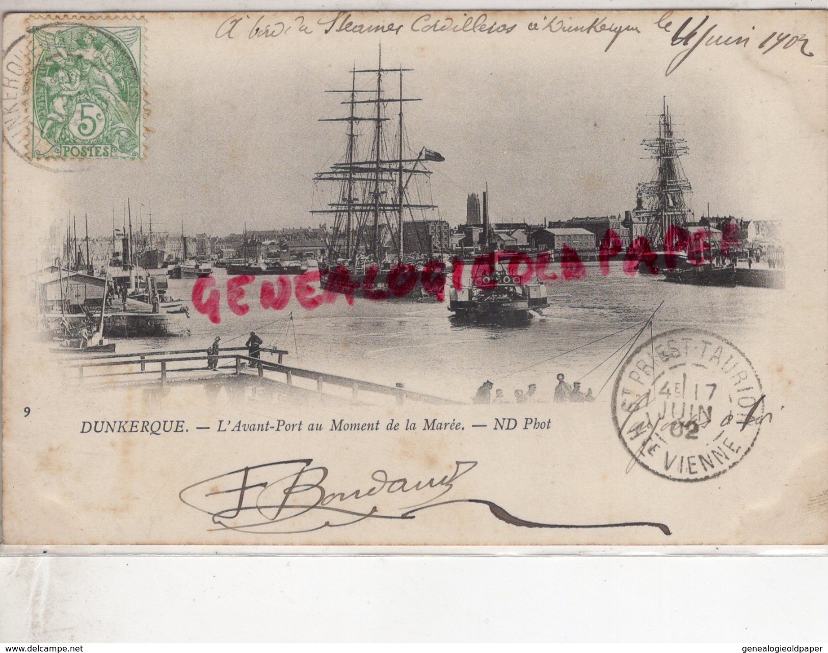 59 - DUNKERQUE - L' AVANT PORT AU MOMENT DE LA MAREE     -  CARTE PRECURSEUR 1902 - Dunkerque