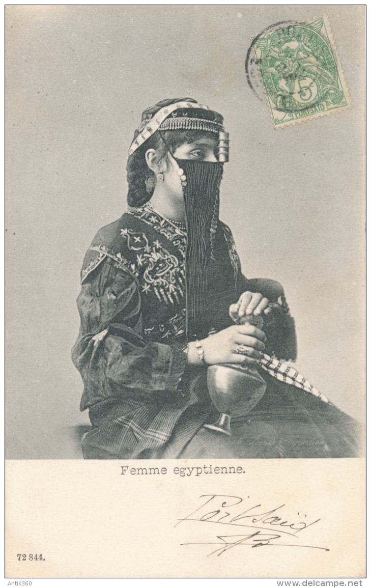 CPA EGYPTE Carte Précurseur Femme égyptienne En Costume Coiffe Et Bijoux - Other & Unclassified