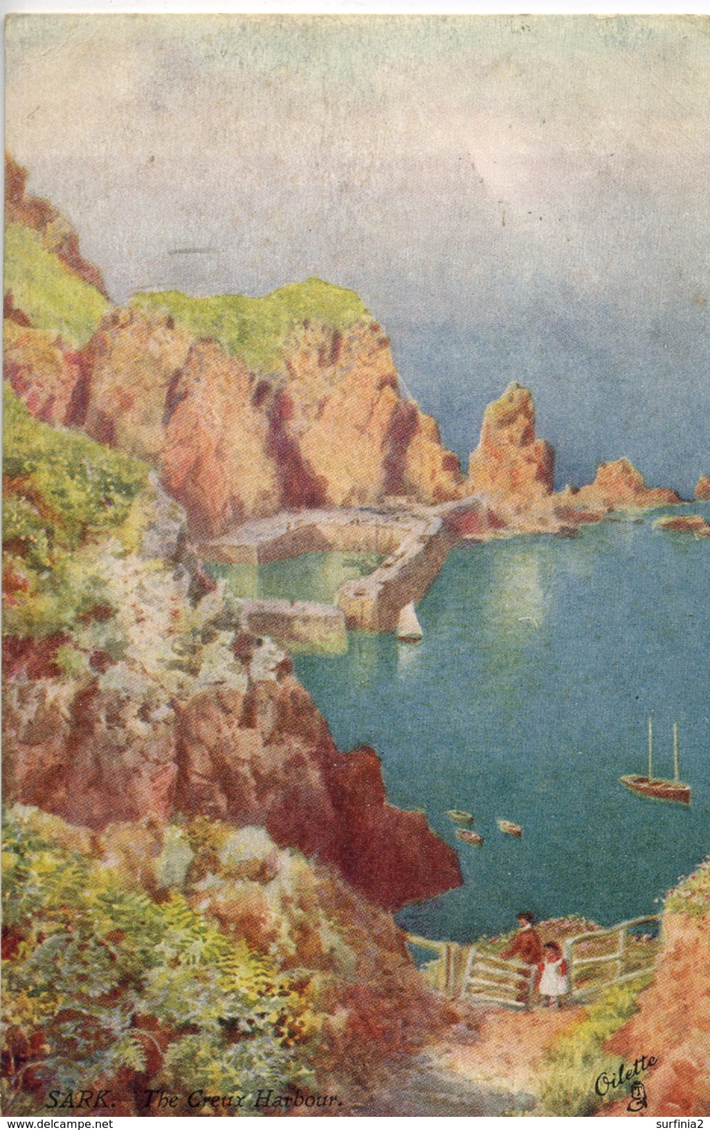 TUCKS OILETTE - HENRY WIMBUSH 7320 - ALDERNEY And SARK - THE CREUX HARBOUR - Wimbush