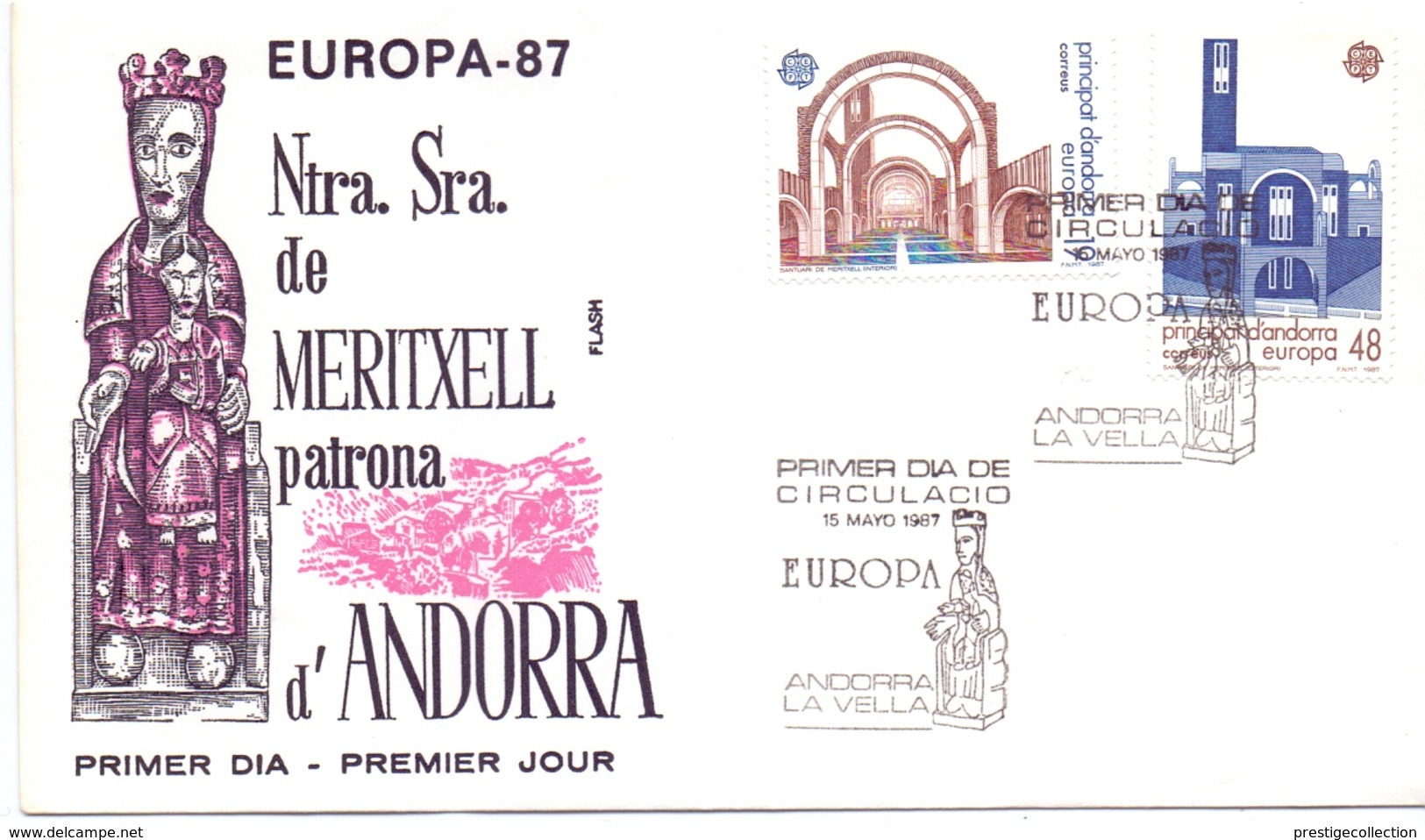 ANDORRA  FDC EUROPA  1987 (GEN170183) - Vicariato Episcopale