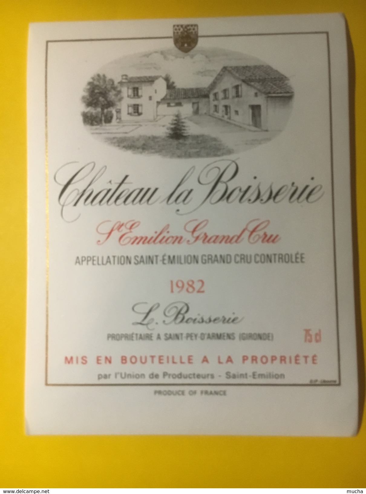 3404 - Château La Boisserie 1982 Saint-Emilion - Bordeaux