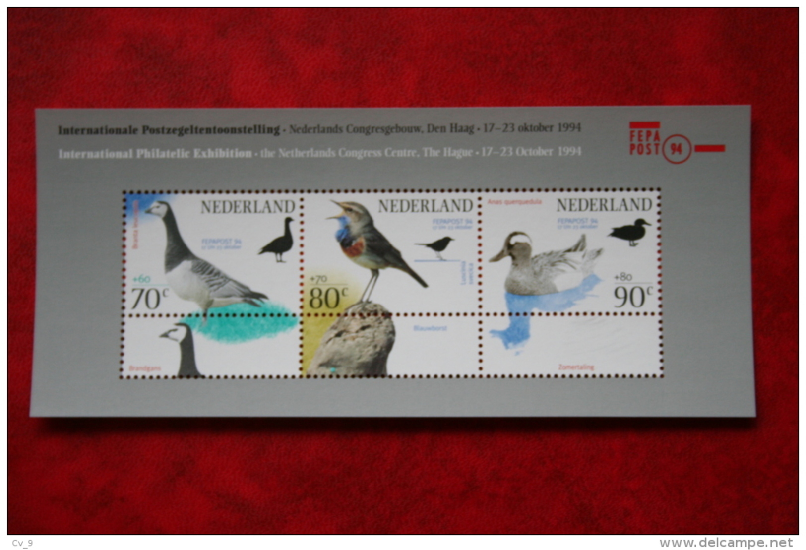 Blok FEPAPOST 94  Vogel Bird Oiseaux Vögel NVPH 1623 (Mi Block 41); 1994 POSTFRIS / MNH ** NEDERLAND / NIEDERLANDE - Unused Stamps