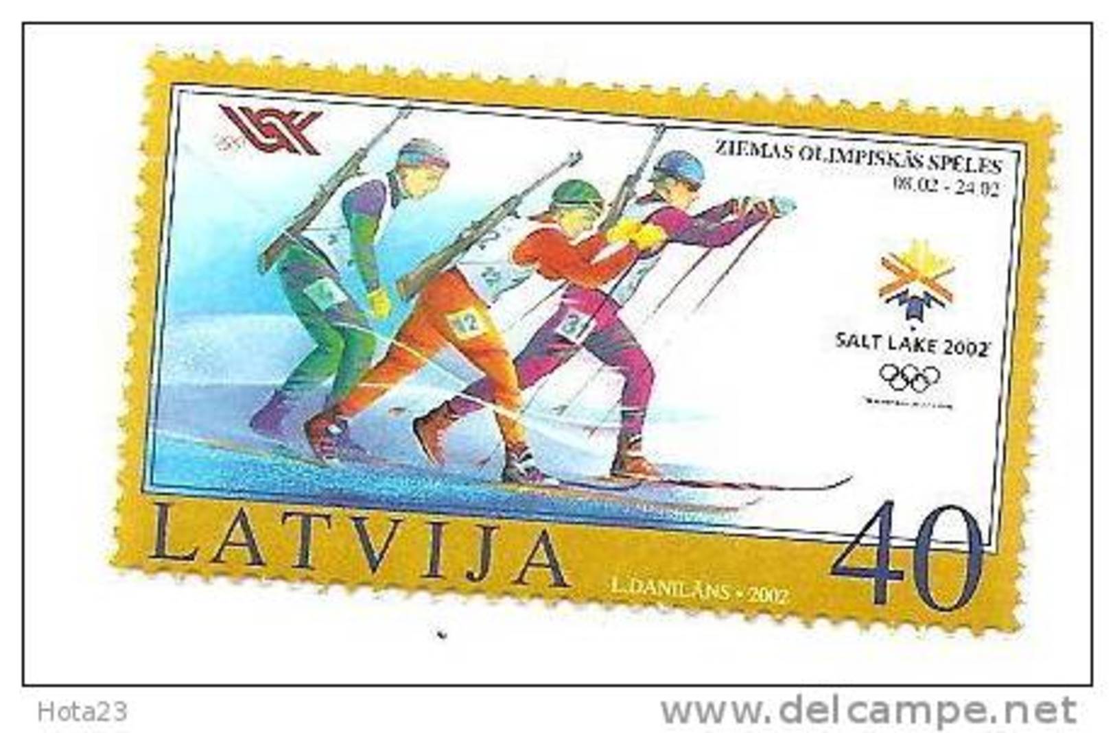 LATVIA - OLIMPIC GAMES  SALT LAKE 2002 Y - MNH  Biathlon - Hiver 2002: Salt Lake City