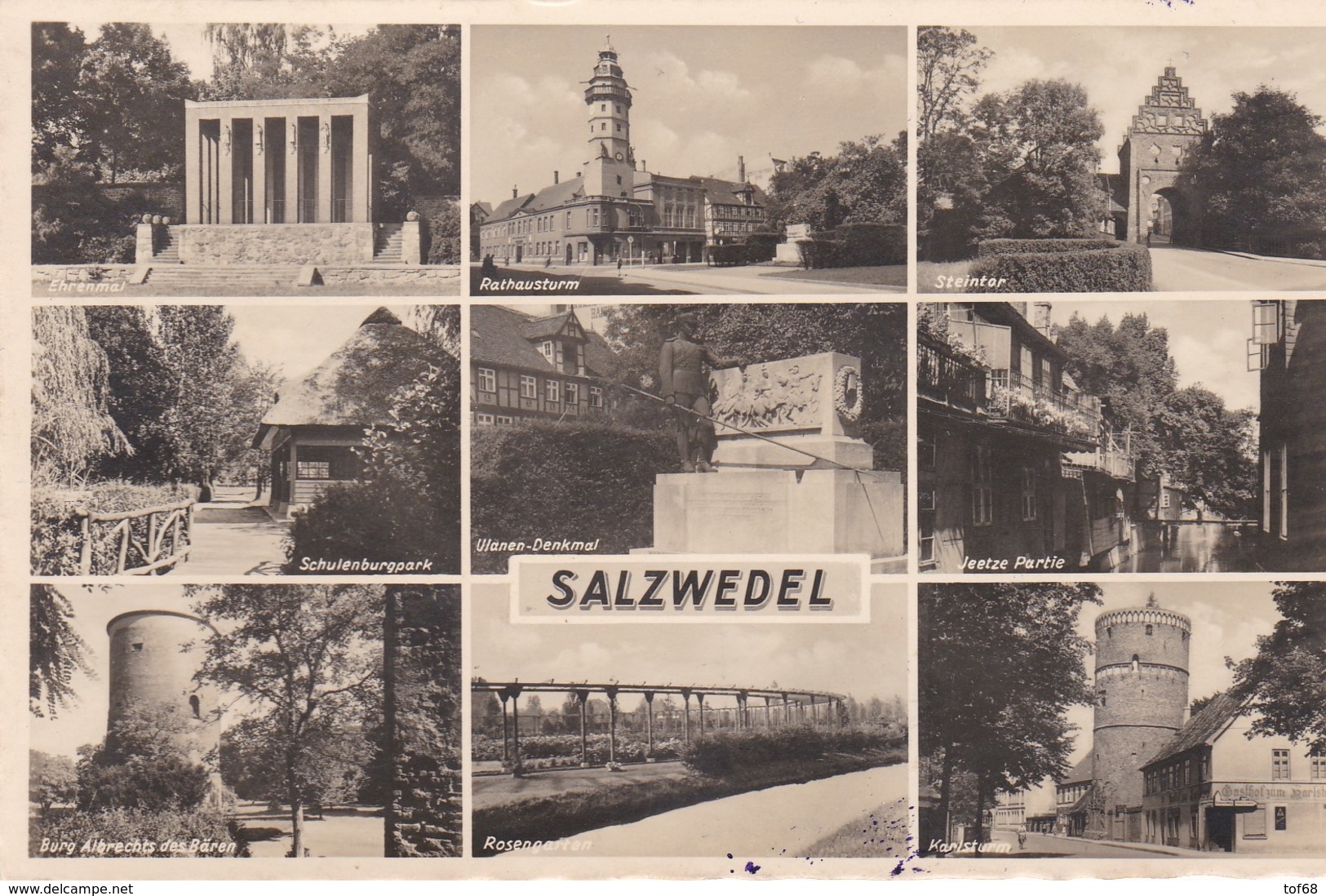 Salzwedel Mehrbildkarte Feldpost WW2 1941 - Salzwedel